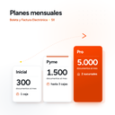 Planes mensuales de boleta y factura electrónica SII: Inicial, Pyme y Pro