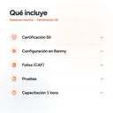 Qué incluye la puesta en marcha: certificación SII, configuración en Ranmy, folios, pruebas y capacitación