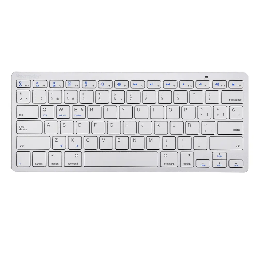 [PC-TEC-100507-BT-SLV] Teclado Bluetooth Tecmaster Silver Inalámbrico Multidispositivo