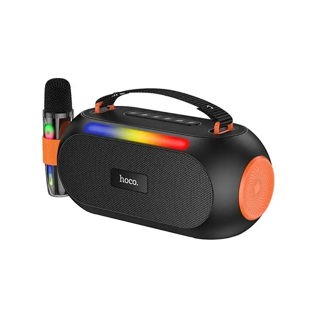 [AV-HOC-DS64-30W-BLK] Parlante Karaoke Hoco DS64 Cool 30W BT 5.3 RGB Batería 3600mAh